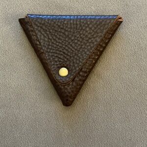 Portland Leather Triangle Pouch in Brown